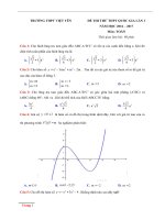 THPT viet yen 1 bac giang mon toan lan 2  nam 2017  file word co loi giai