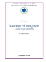 Interrest rate risk management a case study of saigon commercial bank 
