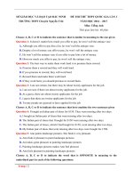 THPT Chuyên Nguyễn Trãi , Hải Dương  Lần 1  Năm 2017