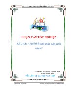 Đề tài thiết kế nhà máy sản xuất bánh