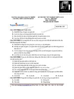 ĐỀ SINH và đáp án CHUYÊN KHTN lần 3