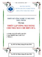 Thiết kế nhà máy sản xuất sữa tiệt trùng