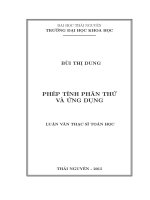 Phép tính phân thứ và ứng dụng (LV thạc sĩ)