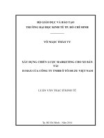 Xây dựng chiến lược marketing cho xe bán tải d MAX của công ty TNHH ô tô isizu việt nam 