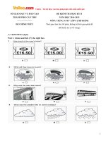 Đề thi học kỳ 2 môn Tiếng Anh lớp 6 Thí điểm Sở GDĐT TP. Cần Thơ năm học 2014  2015 