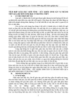 SKKN Tích Hợp Giáo Dục Giới Tính – Sức Khỏe Sinh Sản Vị Thành Niên Qua Bộ Môn Sinh Học Ở Trường THPT