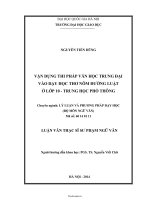 Luận văn vận dụng thi pháp văn học trung đại vào dạy học thơ nôm đường luật ở lớp 10 trung học phổ thông