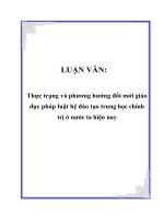 Thực trạng và phương hướng đổi mới giáo dục pháp luật hệ đào tạo trung học chính trị ở nước ta hiện nay