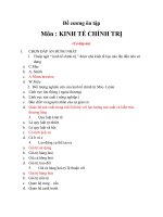 trắc nghiệm kinh tế chính trị có đáp án