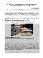 TÁC ĐỘNG của CHÍNH SÁCH lãi SUẤT đến HOẠT ĐỘNG của DOANH NGHIỆP NHỎ và vừa tại VIỆT NAM 