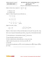 Đề thi học kì 2 môn Toán học lớp 6 phòng GDĐT Cam Lộ, Quảng Trị năm 2015  2016 