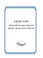 Tiếp tục đổi mới quản lý ngân sách giáo dục - đào tạo ở nước ta hiện nay