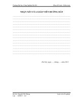 Hoàn thiện công tác kế toán tập hợp chi phí sản xuất và tính giá thành sản phẩm tại công ty TNHH Comple Bảo Hưng