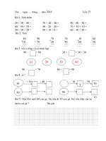 Bài tập cuối tuần 25 30 lop 1