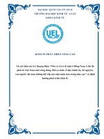 Từ cái nhìn của lý quang diệu nếu có vị trí số một ở đông nam á thì đó phải là việt nam mới xứng đáng