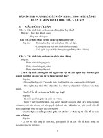 ĐÁP án THI OLYMPIC các môn KHOA học mác   lên NIN, PHẦN 1 , môn TRIẾT học tự LUẬN và TRẮC NGHIỆM