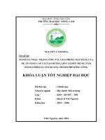 Đánh giá thực trạng công tác giải phóng mặt bằng của dự án nâng cấp cải tạo đường liên xã đến trung tâm hành chính xã tân quang   thành phố sông công