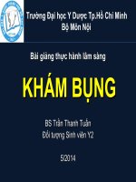 BÀI GIẢNG KỸ NĂNG KHÁM BỤNG