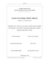 Nghiên cứu nâng cao chất lượng điều khiển hệ thống cán thép tấm bằng bộ điều khiển thích nghi bền vững