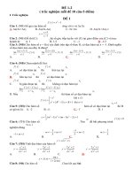 BO DE KT 1 TIẾT đạo hàm