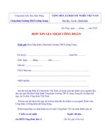 Mẫu đơn xin gia nhập công đoàn
