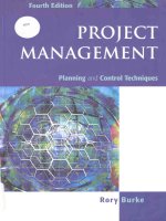 Project management planning and control techniques