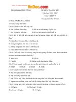 Đề thi học kì 1 môn Vật lý lớp 7 Phòng GDĐT Bù Đăng, Bình Phước năm học 2016  2017 