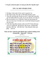 Yêu cầu đối với đội cờ đỏ