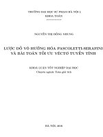 lược đồ vô hướng hóa pascoletti   serafini và bài toán tối ưu véctơ tuyến tính