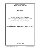 Nghiên cứu đặc điểm sinh thái sinh vật học một số loài rau rừng và đề xuất giải pháp quản lý sử dụng