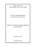 Nghiên cứu về nhiệt mài khi mài thép IIIX15 bằng đã mài CBN