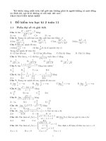 Đề kiểm tra trắc nghiệm học kì 2 môn toán lớp 11