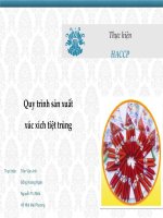 Quá trình sản xuất súc xích tiệt trùng