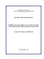 Nghiên cứu tác động của cú sốc giá dầu lên thị trường chứng khoán việt nam 