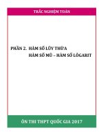 Phần 2  trắc nghiệm HS lũy thừa   mũ   lôgarit 
