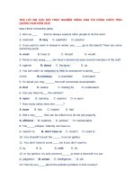 một số câu tiêng anh công chức tỉnh quảng nam 2016