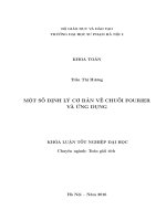 Một số định lý cơ bản về chuỗi fourier và ứng dụng