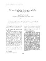 Xây dựng đội ngũ giảng viên trong trường đại học  Thực trạng và giải pháp