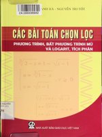 Các bài toán chọn lọc phương trình, bất phương trình mũ và logarit, tích phân