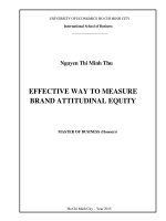 Effective way to measure brand attitudinal equity 