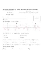 Bộ đề thi thử THPT Quốc gia 2017 môn Toán sở GD và ĐT