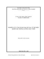 Nghiên cứu ứng dụng đại số gia tử để điều khiển hệ thống gương mặt trời