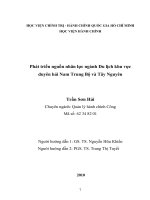 Phát triển nguồn nhân lực ngành Du lịch khu vực duyên hải Nam Trung Bộ và Tây Nguyên