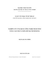 nghiên cứu ứng dụng thấm NITƠ nâng cao chất lượng bề mặt bánh răng