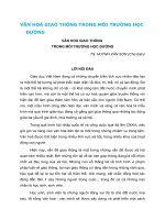 VĂN HOÁ GIAO THÔNG TRONG MÔI TRƯỜNG HỌC ĐƯỜNG