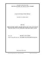 Thiết kế điều khiển bộ biến đổi DC - DC tăng áp sử dụng phương pháp tuyến tính hóa nhờ phản hồi vào ra