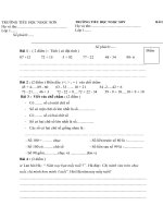 BÀI KHẢO SÁT CHẤT LƯỢNG HỌC SINH GIỎI