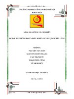 bài tập lớn đo lường và cảm biến: HỆ THỐNG ĐO VÀ ĐIỀU KHIỂN LƯU LƯỢNG CHẤT LỎNG