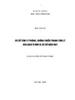 Cơ sở tâm lý phòng, chống chiến tranh tâm lý của địch ở đơn vị cơ sở hiện nay
