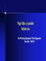 NGỘ ĐỘC CYANID BỆNH ÁN CHẨN ĐOÁN NGỘ ĐỘC